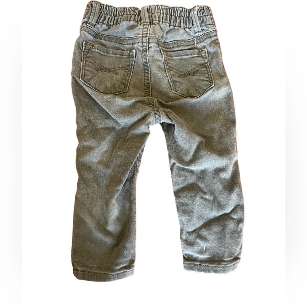 Baby Gap grey Jeggings 1969 line size 6-12 months button at top and zipper fly